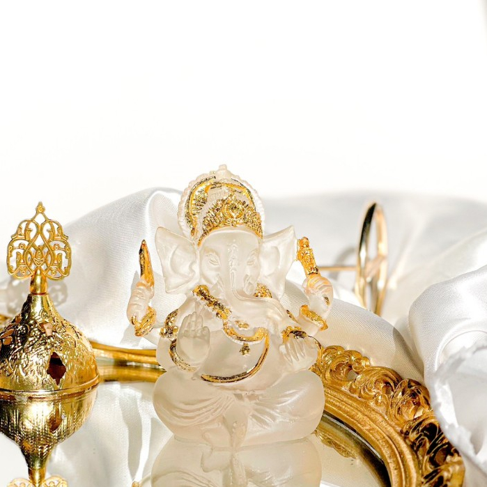 พระพิฆเนศ ปางรีนาโมจัน (ปางปลอดหนี้) ไซต์ 3 นิ้ว งานเรซิ่นใส มีสอง สีให้เลือก
