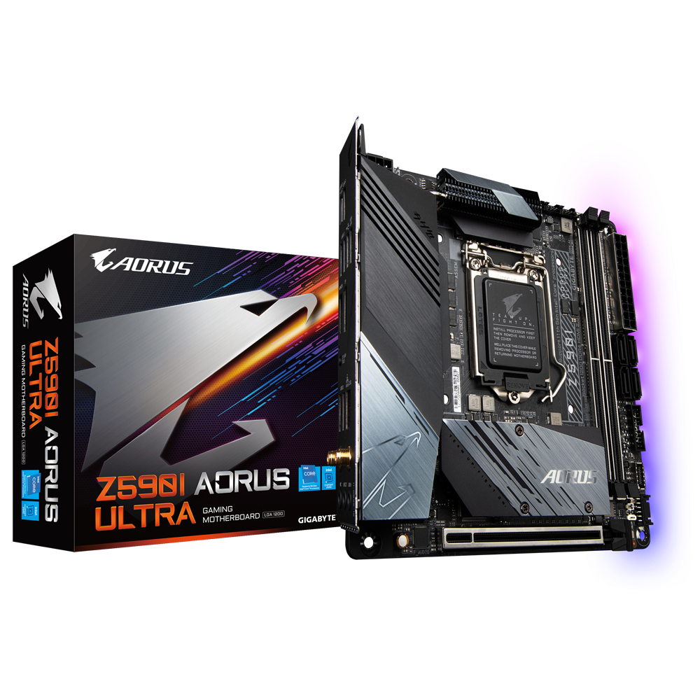 MAINBOARD (เมนบอร์ด) 1200 GIGABYTE Z590-I AORUS ULTRA WIFI [Mini-ITX] ตัวท็อป พร้อมส่ง