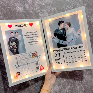 (พร้อมส่งจัดส่งถึงไวกว่าที่แจ้งในระบบ)กรอบพับ กรอบบานคู่โฟม+ไฟ กรอบรูปคู่ กรอบเขย่า กรอบบานพับโฟม มีไฟ 4x6/5x7/6x8/A4🎁