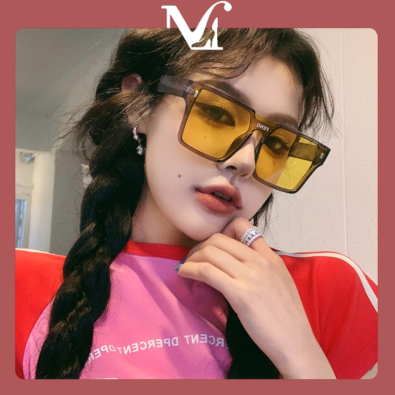 แว่นกันแดด MOYENNE แว่นกันแดดหลากสีกรอบใหญ่ ป้องกันรังสียูวี uv400 แว่นตาแฟชั่นล่าสุด unisex
