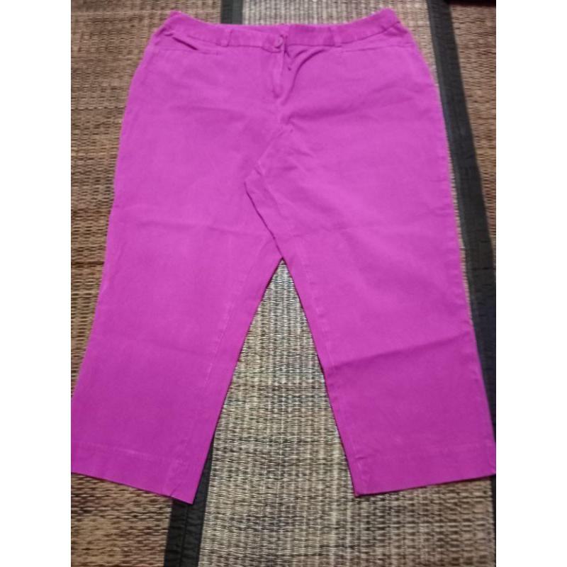 BB301 lane bryant กางเกงสี่ส่วรเอวสูงผ้ายืดมือสอง เอว 37.5