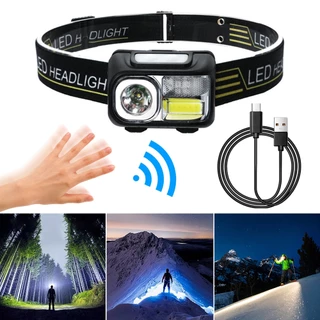 ไฟฉายคาดหัวแรงสูง ไฟฉายคาดหัว LED 5000LM ไฟฉายคาดศีรษะแรงสูง สว่าง 8 แบบ ไฟฉายเดินป่า ชาร์จได้ ไฟคาดหัว ไฟส่องสัตว์