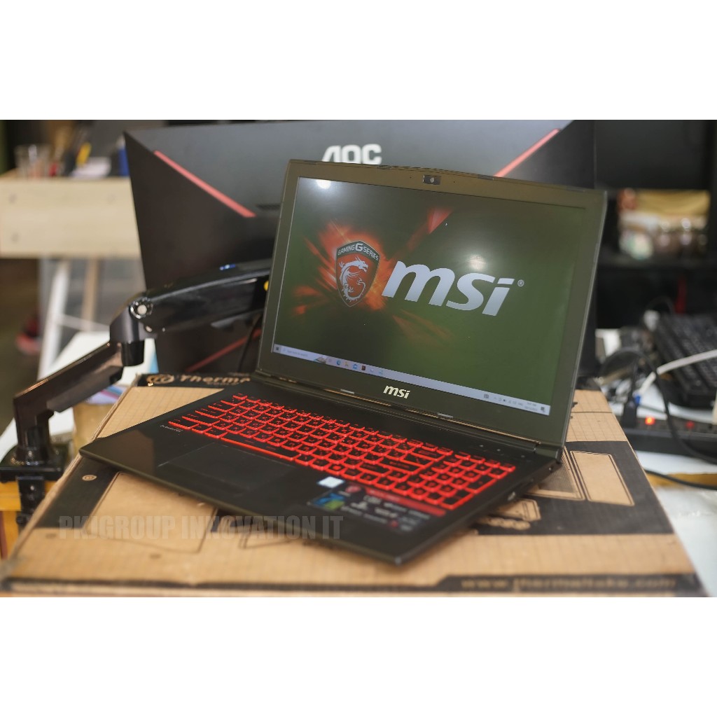 โน๊ตบุ๊คเล่นเกมมือสอง MSI GL62M 7REX-2638TH i7-7700HQ RAM 16 GB  SSD 512 GB HDD 1 TB **ตำหนิในโพสต์