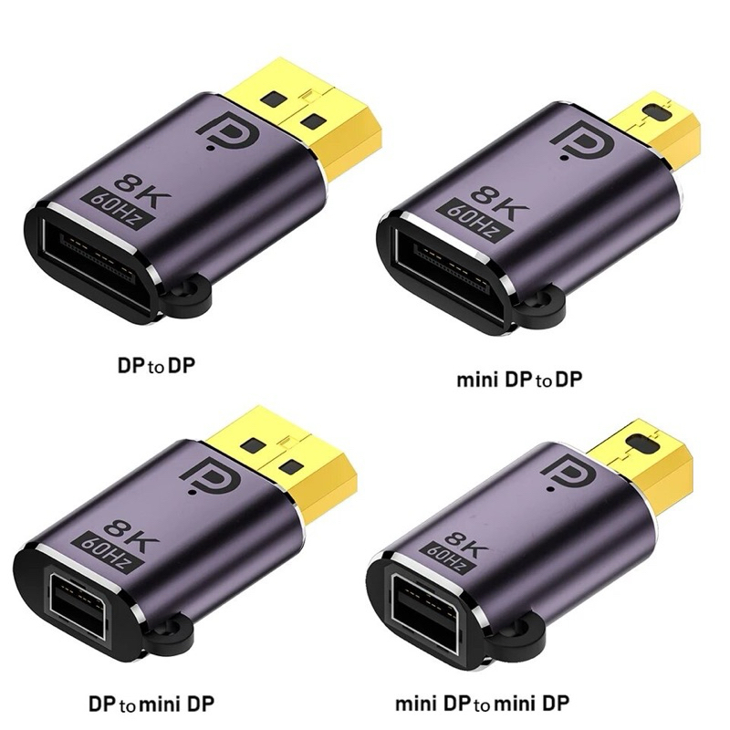 1.4อะแดปเตอร์8K MINI DP DisplayPort 60Hz 4K 144Hz DPไปเป็นMINI DP ตัวผู้ไปยังตัวเมียตัวขยายขั้วต่อสำหรับพีซีแล็ปท็อปทีวี