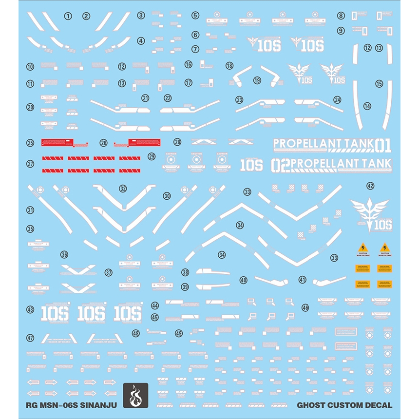 Ghost Decal Water Decal 137 RG 1/144 Sinanju