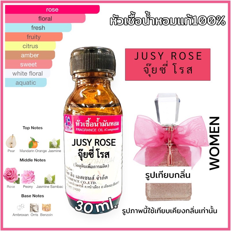 หัวเชื้อน้ำหอม100% กลิ่น จุ๊ยซี่ โรส JUISY ROSE 30ml.