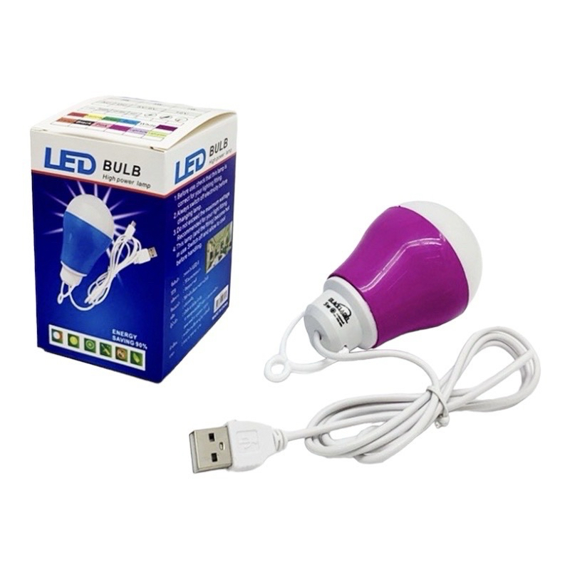หลอดไฟ usb หลอดไฟ LED usb 5 w แบบสายUSB