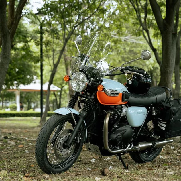 ชิวบังลมแบรนด์Oldman​ แท้100% ชิวทรงสูง​ ชิวรถทัวร์ริ่ง Triumph T100 T120 Street Twin Scrambler 400X thumbnail 7