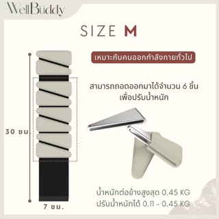 WellBuddy กำไลถ่วงน้ำหนัก 1 คู่ ปรับน้ำหนักได้ ดัมเบลข้อมือ ข้อเท้า ถุงทรายถ่วงน้ำหนัก