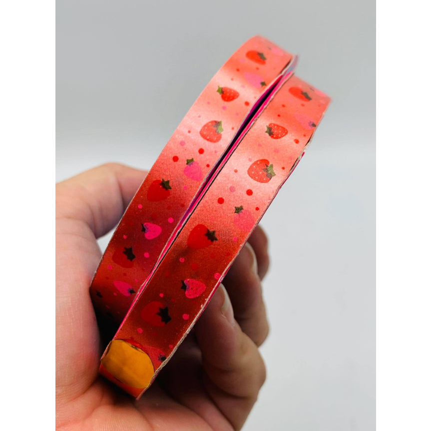 ริบบิ้นพับเหรียญลายสตอเบอรี่ (เบอร์ 2) จำนวน 10 ม้วน ราคา 160 บาท - รูปที่ 4