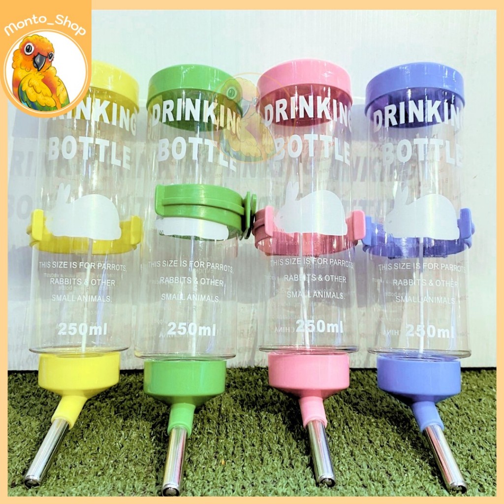 สำหรับสัตว์เลี้ยง ขวดน้ำกลมสี หลอดลูกกลิ้ง คละสี