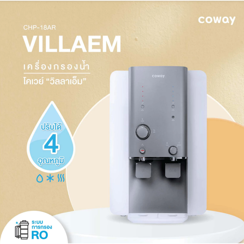 เครื่องกรองน้ำ Coway รุ่น VILLAEM ระบบ RO กดน้ำร้อน น้ำเย็น thumbnail 3
