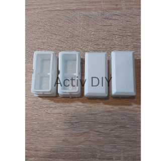 ฝาปิดท่อเหลี่ยม 1'' x 2'' สวมใน ห่อ4ตัว