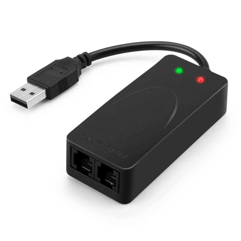 Fax Modem USB 56k V. 92 External Dial Up Voice Fax Data Modem 2port