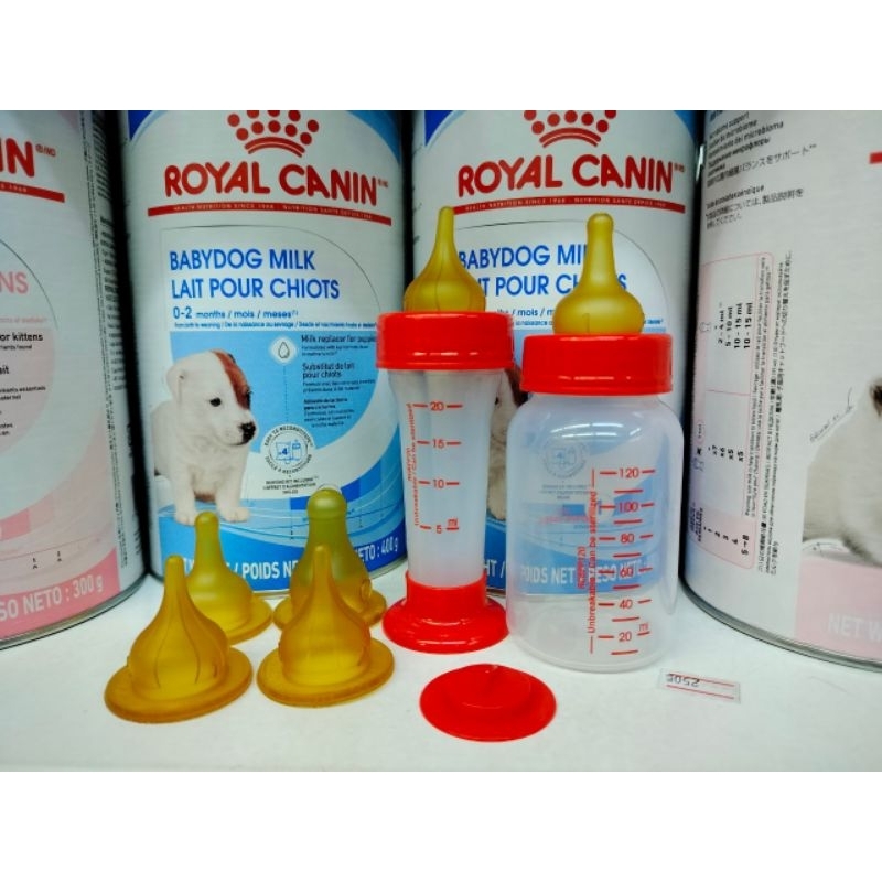Royal Canin 120ml.ขวดนมรอยัลคานิล ขวดป้อนนมสัตว์เลี้ยง ลูกสุนัข เเมว