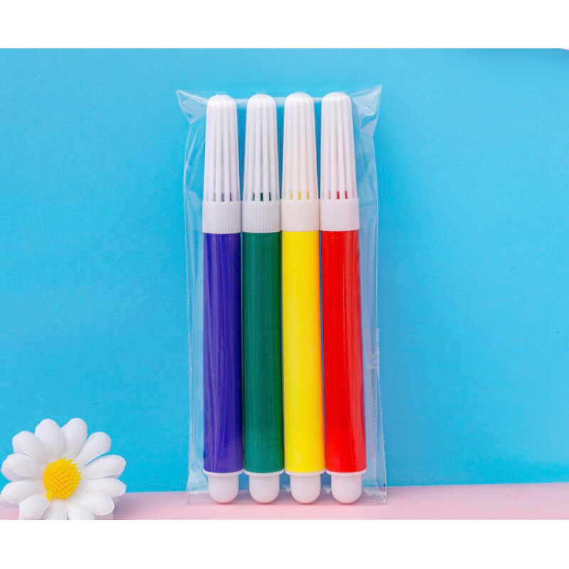 สีเมจิก ชุดสีเมจิก  สีเมจิกจิ๋ว (4แท่ง) สีระบาย ระบายสี สีเมจิ ระบายสีภาพ เสริมพัฒนาการเด็ก ของเล่นเด็ก