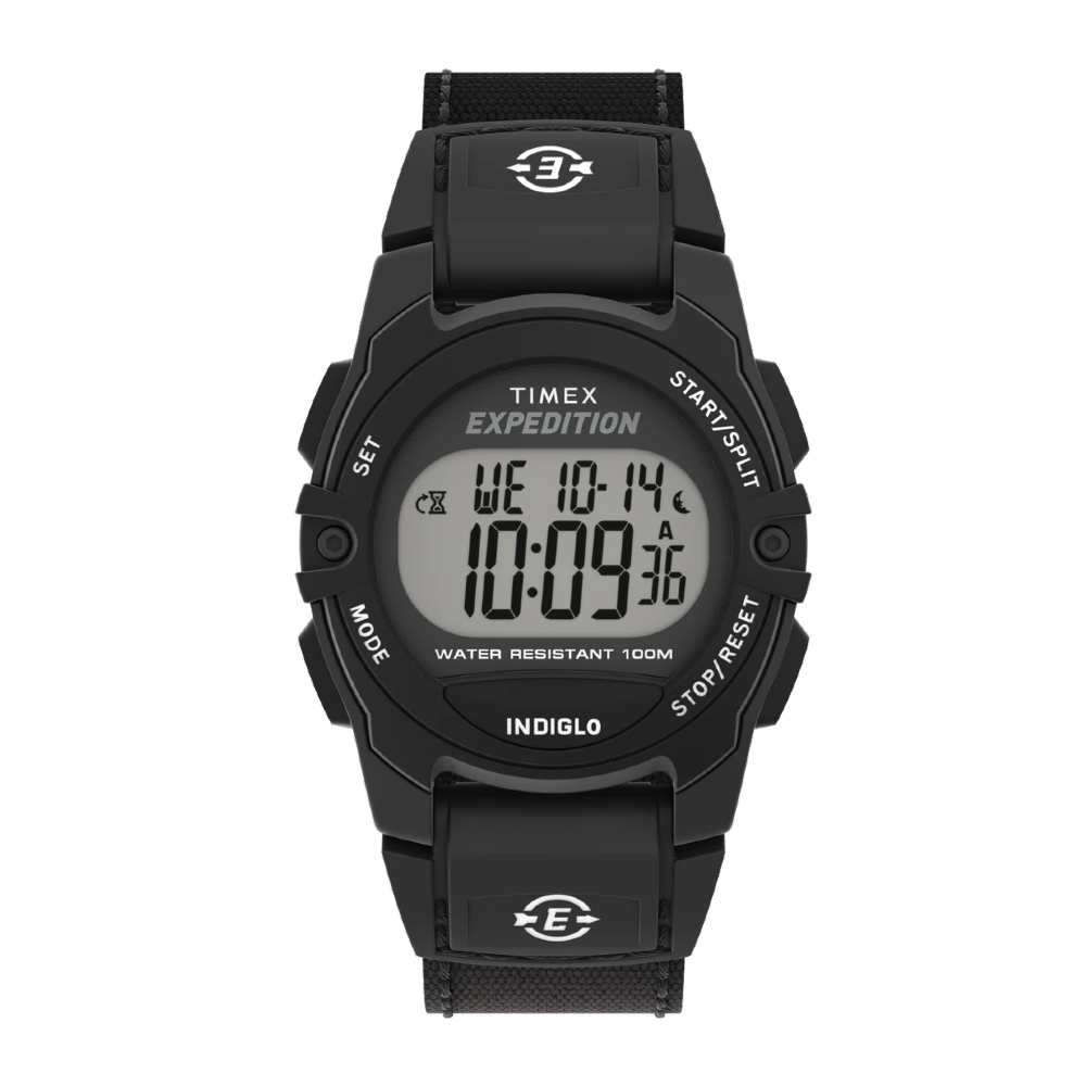 TIMEX TW4B28000 Expedition® CAT นาฬิกาข้อมือผู้หญิง Digital สายผ้า สีดำ หน้าปัด 33 มม.