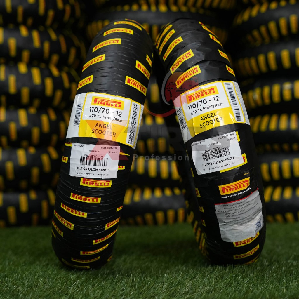 ยาง PIRELLI ขนาด 110/70-12 (คู่หน้า+หลัง) ฟรีจุ๊บลมยาง รุ่น ANGEL SCOOTER สำหรับรุ่นรถ FAZZIO / GRAND FILANO
