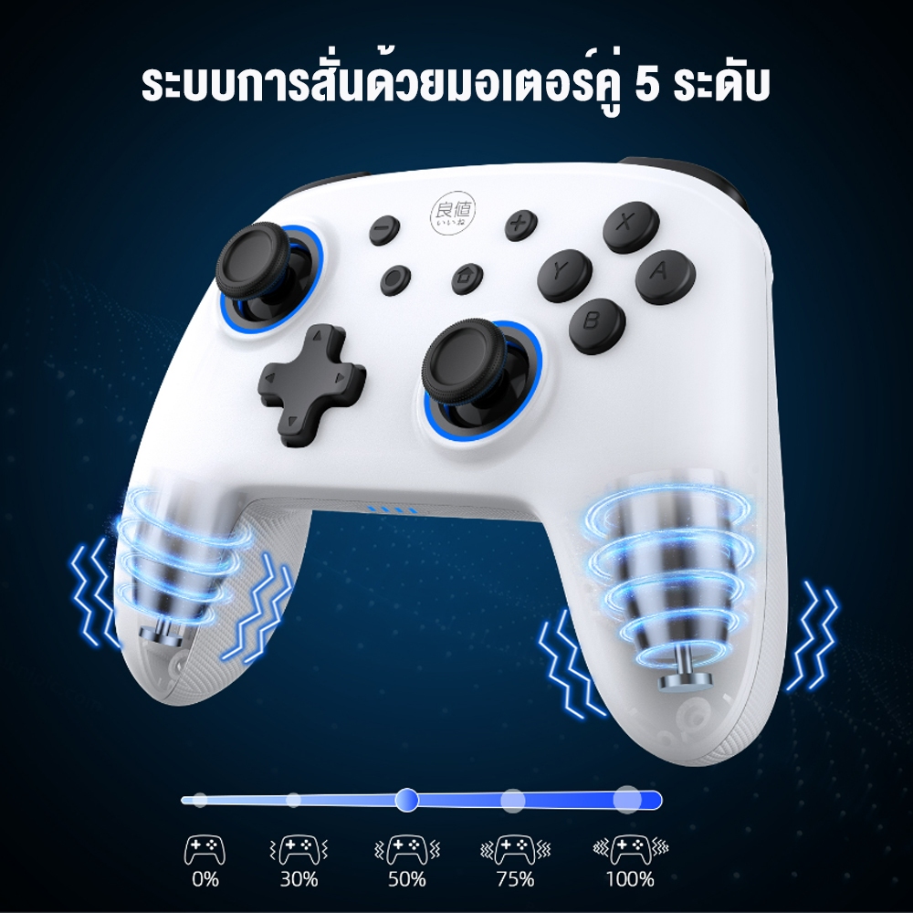 IINE L856 Switch Plus Wireless Controller for Switch / PC Steam จอยเกมส์ จอยคอนโทรลเลอร์ จอยสติ๊ก จอยบลูทูธ #Qooomart