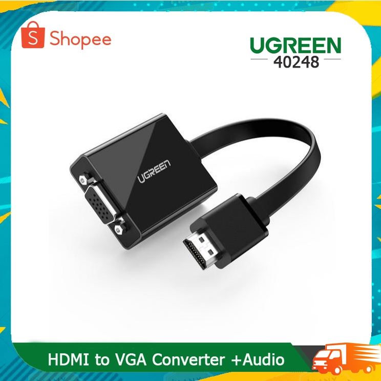Ugreen HDMI to VGA with Audio Ugreen 40248, Male 2ปีประกัน