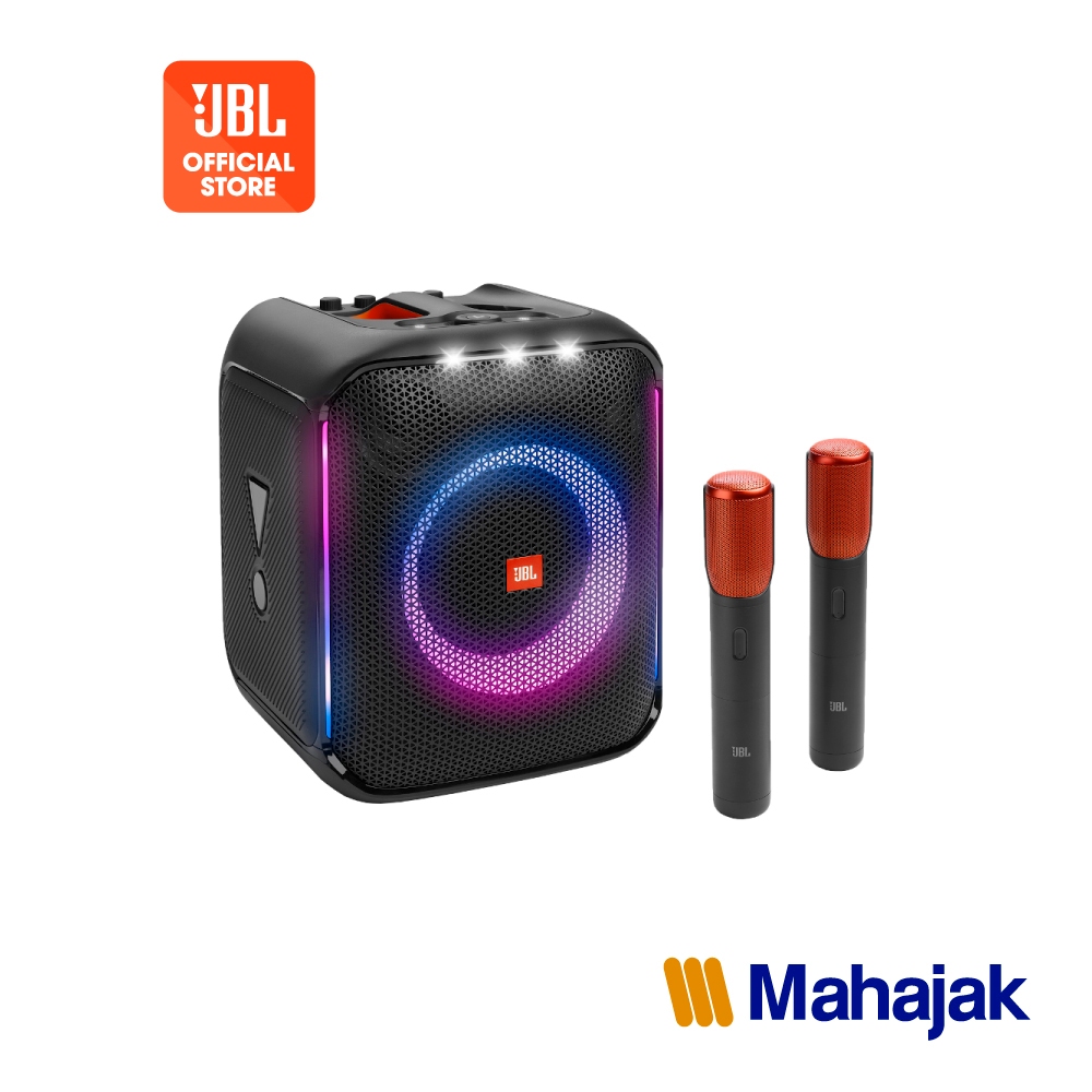 JBL Partybox Encore ลำโพงปาตี้ไร้สายแบบพกพามาพร้อมไมโครโฟนไร้สาย 2 ตัว กันน้ำระดับ IPX4 กำลังขับ 100 วัตต์