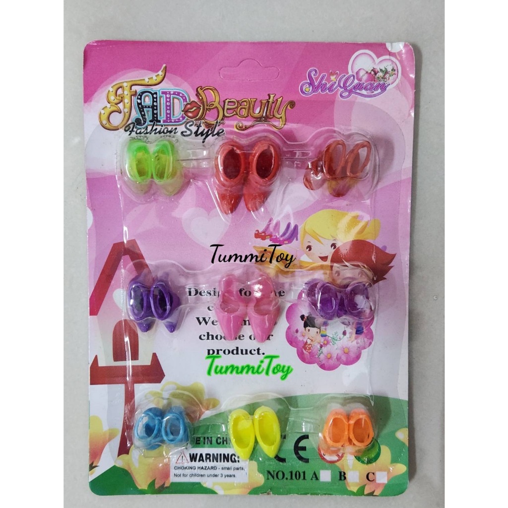 รองเท้าสำหรับตุ๊กตาบาร์บี้ 9 คู่ / แพ็ค