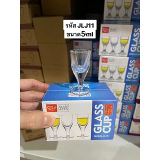 แก้วน้ำมีขาขนาดจิ๋วยกกล่องๆละ6ใบขนาด5-28ml.