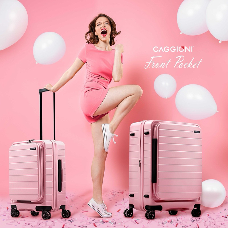 🩷Pink🩷 Caggioni กระเป๋าเดินทาง รุ่น Espace 28 นิ้ว มือ 2 สภาพสวย