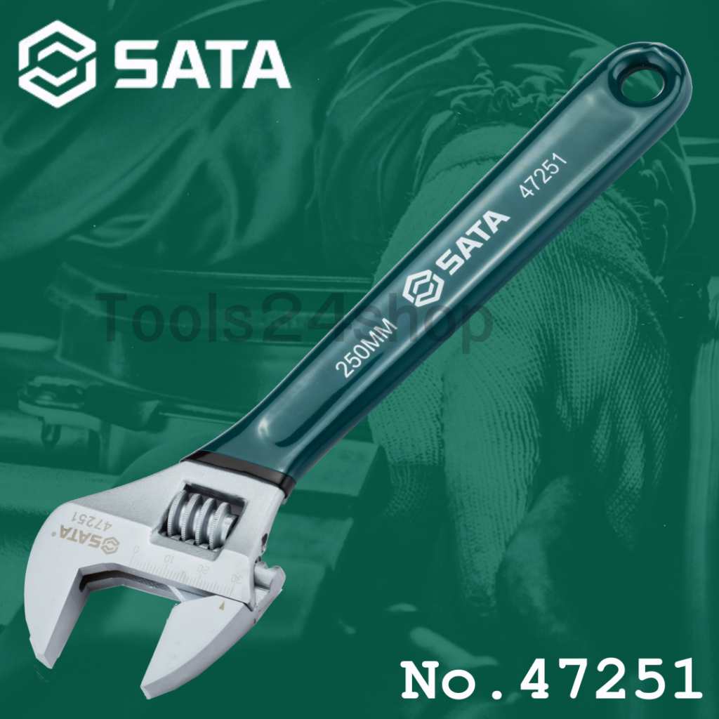 SATA ประแจเลื่อน ขนาด 6,8,10 นิ้ว No.47249,47250,47251
