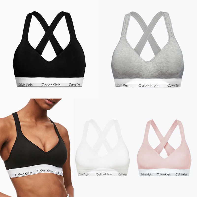 (ใช้โค้ดลด30%เหลือ 1113) 💗 ของแท้100% Calvin Klein Modern Cotton Padded Bralette บราCK บราเจนนี่