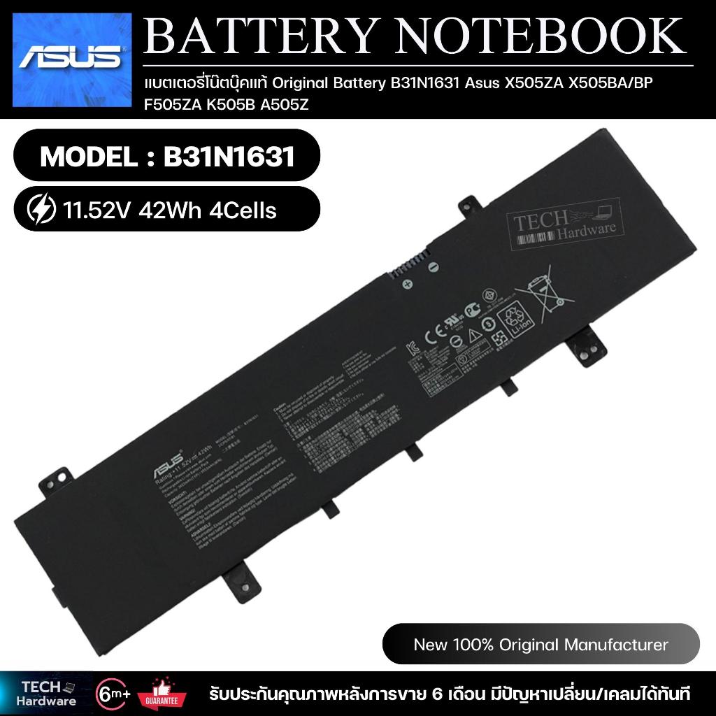 แบตเตอรี่โน๊ตบุ๊คแท้  Original Battery B31N1631 Asus X505ZA X505BA/BP F505ZA K505B A505Z