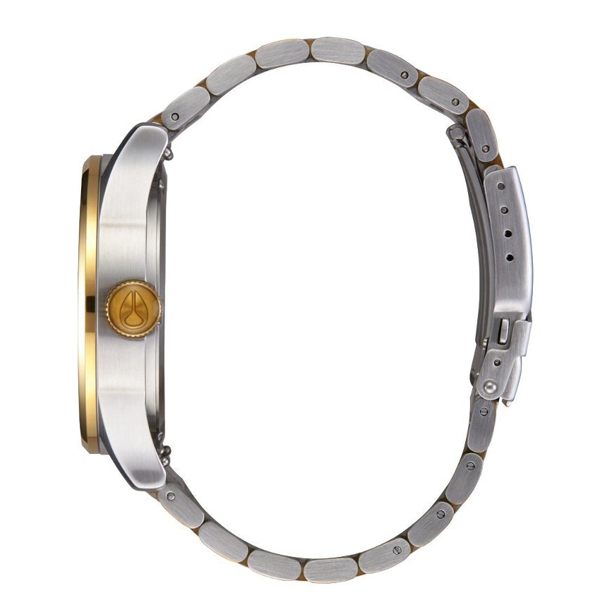Nixon Tupac Sentry NXA13795196-00 นาฬิกาข้อมือผู้ชาย สายสแตนเลส Silver-Gold / Black หน้าปัด 42 มม.
