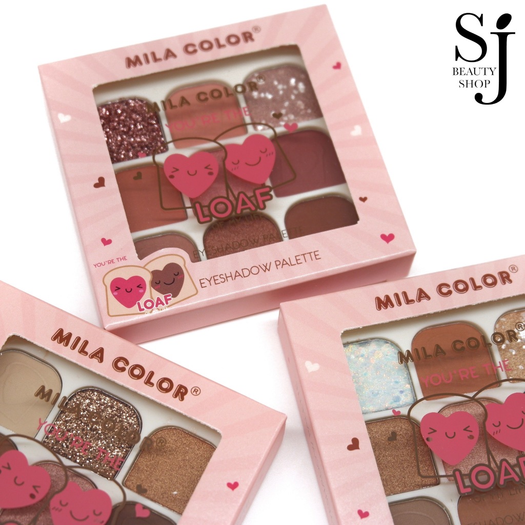 MILA COLOR Eyeshadow Palette พาเลทอายแชโดว์ 9สี แมทและชิมเมอร์ สวยเป็นธรรมชาติ