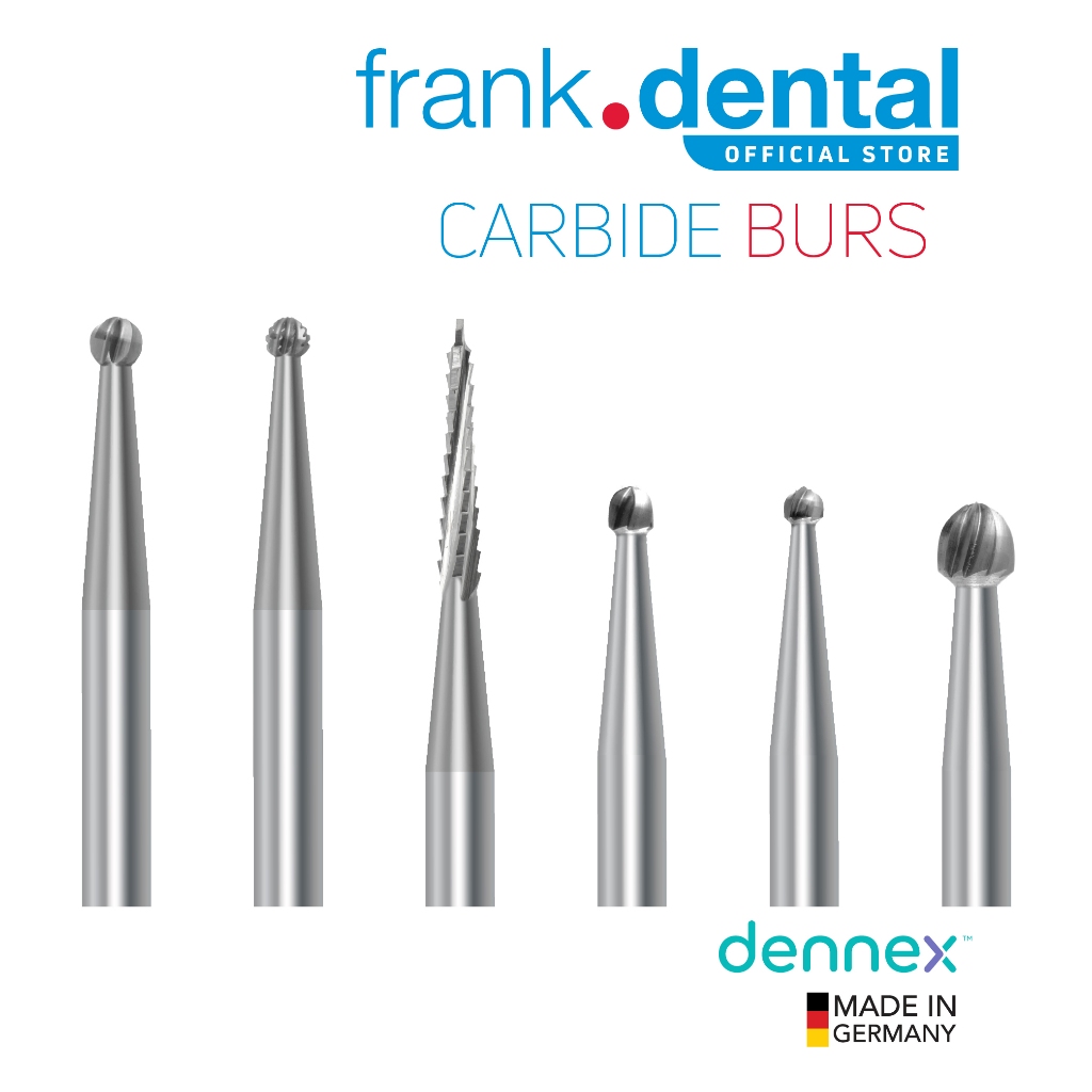 Frank Dental ชุดหัวกรอ Carbide Burs (Bone Cutter) by Dennex