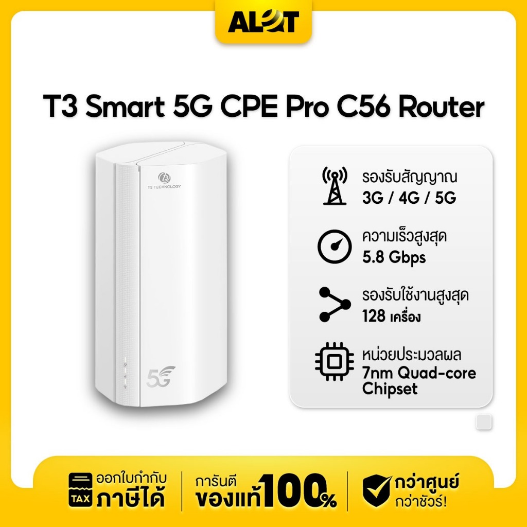 Router ใส่ซิม 5G T3 Smart 5G CPE Pro C56 Home WiFi เราเตอร์ เครื่องกระจายสัญญาณ รองรับซิม 5G เราเตอร์ใส่ซิม alot