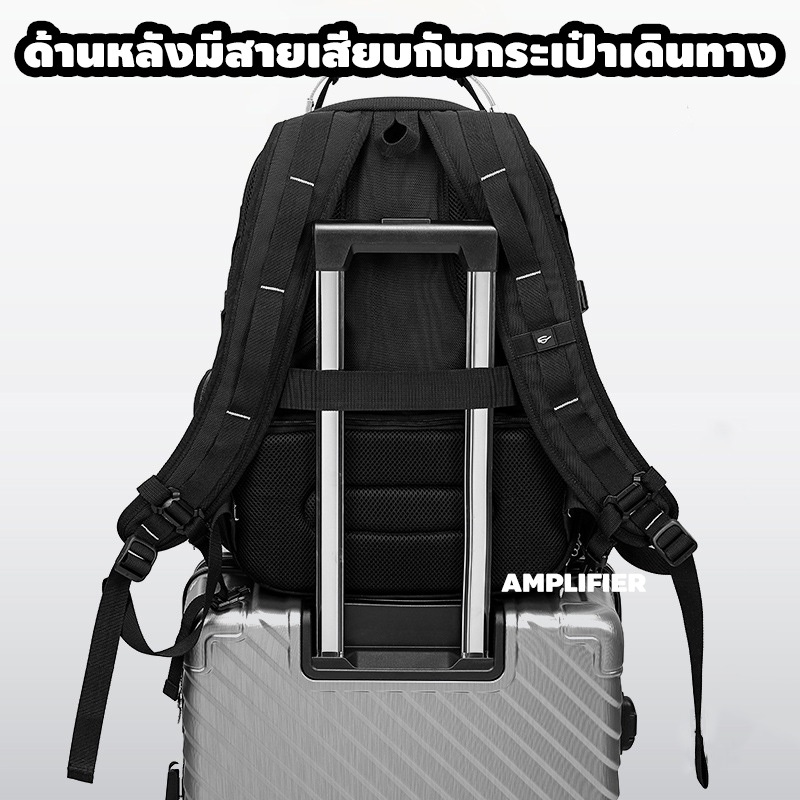 [ผ้ากันน้ำ] กระเป๋าเป้สะพายหลัง ใส่คอมพิวเตอร์ โน๊ตบุ๊ค ขนาด 15.6 นิ้ว กระเป๋านักเรียน ชาย หญิง