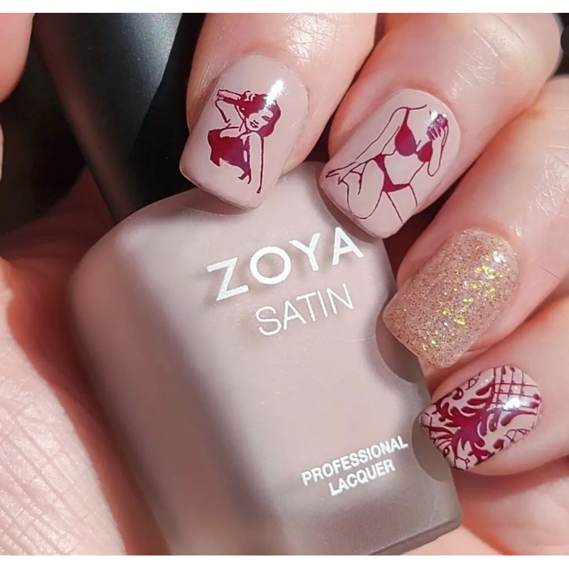 พร้อมส่ง Zoya brittany Satin finish โทน rose mauve cream สีชมพูอ่อน อ่อนนู้ดๆ ฟินิชแบบซาติน