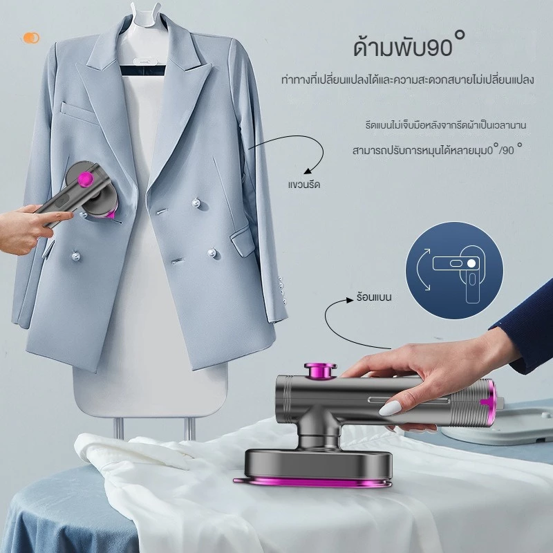 ประกัน 5 ปี เตารีดแบบพกพาแบบพับได้ เตารีดแบบใช้มือถือ เตารีดไอน้ำ เครื่องใช้ในครัวเรือน เตารีดไอน้ำ เตารีดไอน้ำแบบพกพา X thumbnail 3