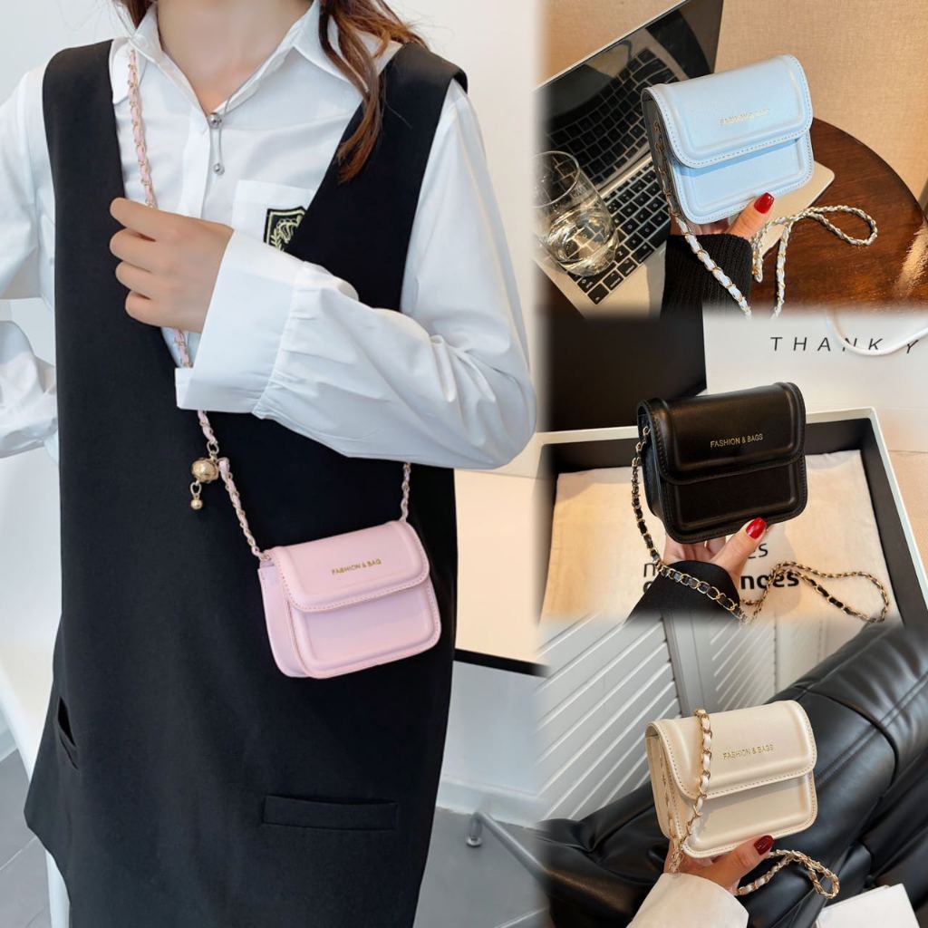 i happy shop:กระเป๋าทรงmini แฟชั่นสายไข่มุกสะพายไหล่น่ารัก