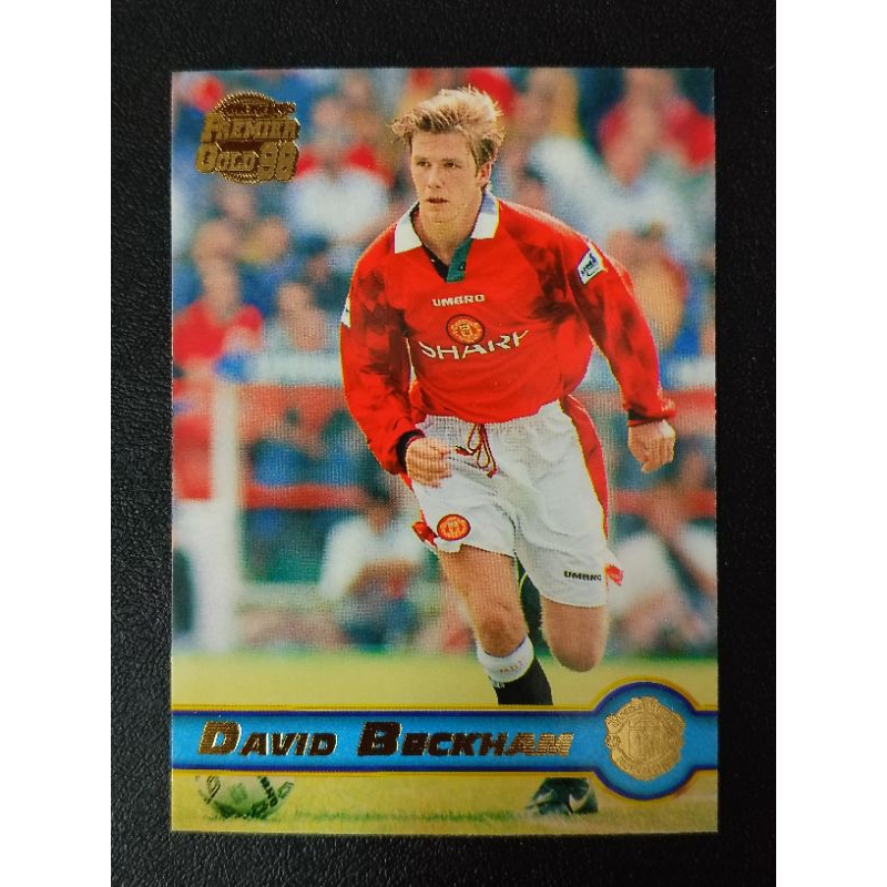 การ์ดฟุตบอล DAVID BECKHAM MERLIN'S PREMIER GOLD 98