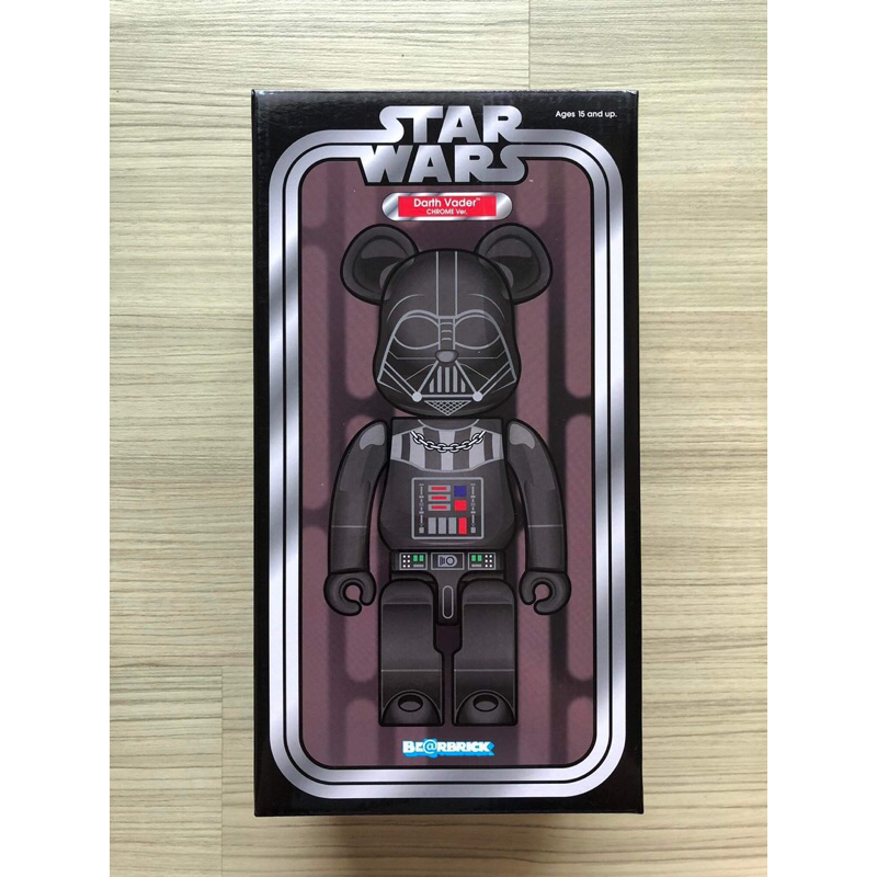 BE@RBRICK 400% Star Wars Darth Vader Chrome Version สตาวอรส์ ดาร์ธ เวเดอร์