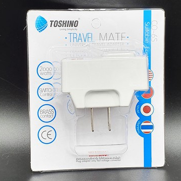 ปลั๊กแปลง Toshino รุ่น CO-6S เต้ารับนานาชาติ มีสวิทช์ปิดเปิด (ออกใบกำกับภาษีได้)