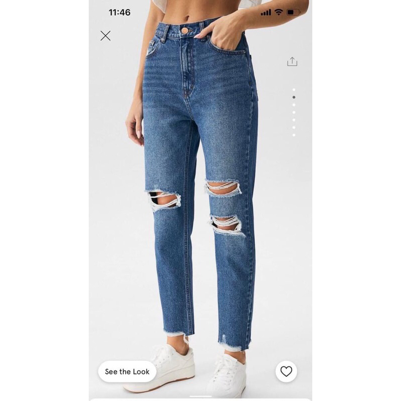 Pull&bear บอยเฟรนด์(ทรงมัม)เอวสูง