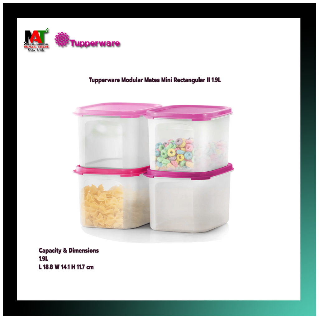 Tupperware รุ่น Modular mates mini rectangular (1ใบ) ขนาด 850ml//1.9L - รูปที่ 7
