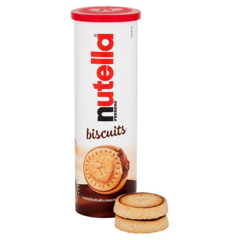 Nutella biscuits tube บิสกิตไส้ช็อกโกแลตนูเทลล่าเยิ้มๆ สินค้านำเข้า มีพร้อมจัดส่ง