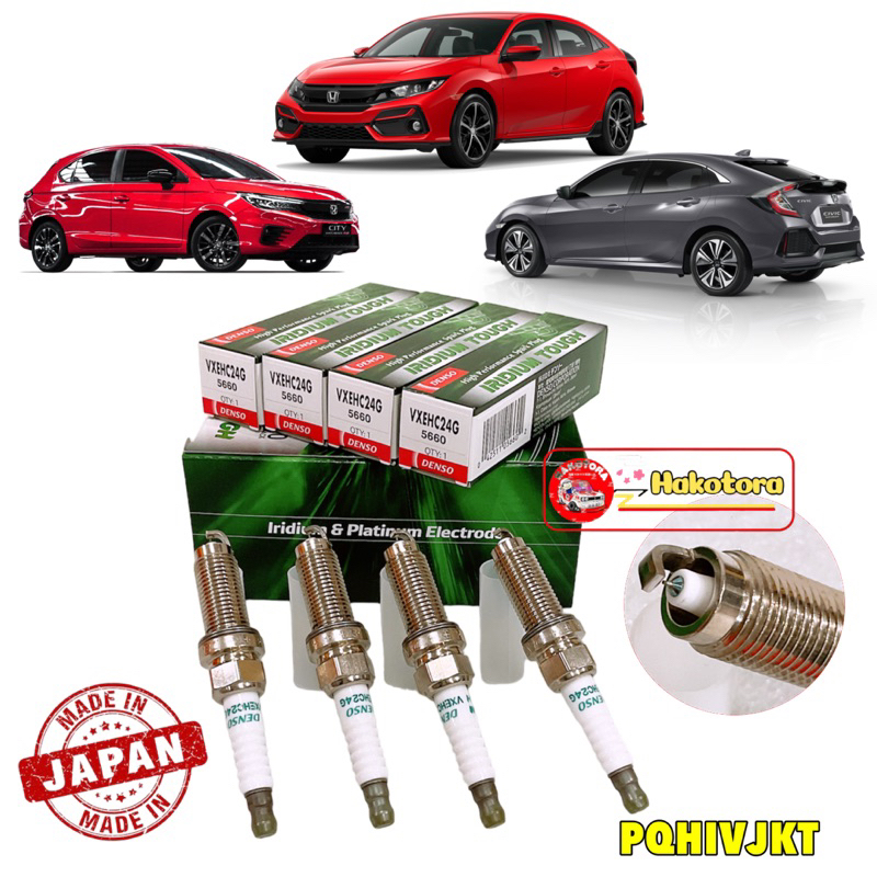 หัวเทียน DENSO อิริเดียม HONDA CITY 1.0 TURBO , CIVIC FC-FK 1.5 TURBO  No.VXEHC24G
