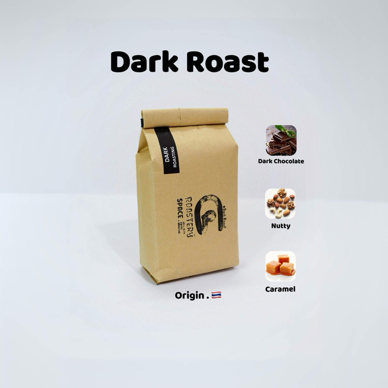 ค Dark คั่วเข้ม, เมล็ดกาแฟคั่วพิเศษ อาราบิก้า, Specialty Coffee Dark Roast Arabica (250g)