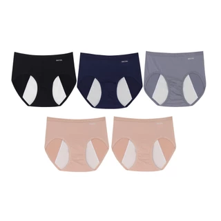 Wacoal Hygieni Night Panty กางเกงในอนามัย แพ็ค 5 ชิ้น รุ่น WU5E01/WU5F01 คละสี เบจ,ดำ,เทา,น้ำเงิน