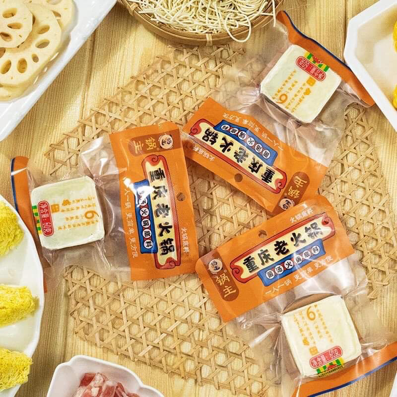 ซุปหม่าล่า หม้อไฟจีน ฉงชิ่งแท้ ซุปเข้มข้น ซุปเห็ด แพ็คเกจเล็ก 60g锅主