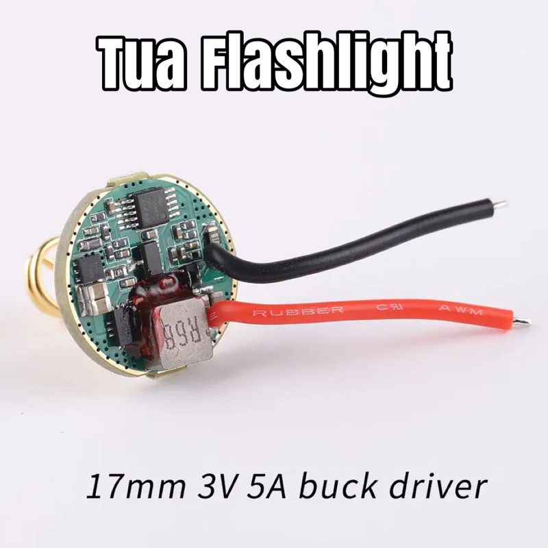 วงจรไฟฉายขนาด 17mm 3V 5A Buck driver 12 กรุ๊ปโหมด
